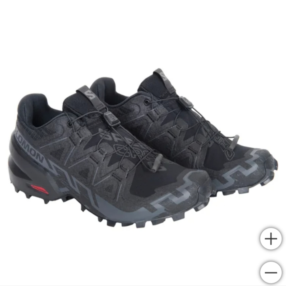 New! Salomon Ladies' Women Girls Speedcross 6 Shoe Black Color QuickLACE NWT NIB - Picture 2 of 12
